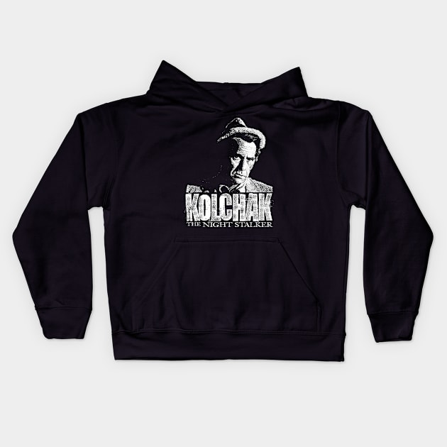 Kolchak Night Stalker Halftone Kids Hoodie by Resdis Materials